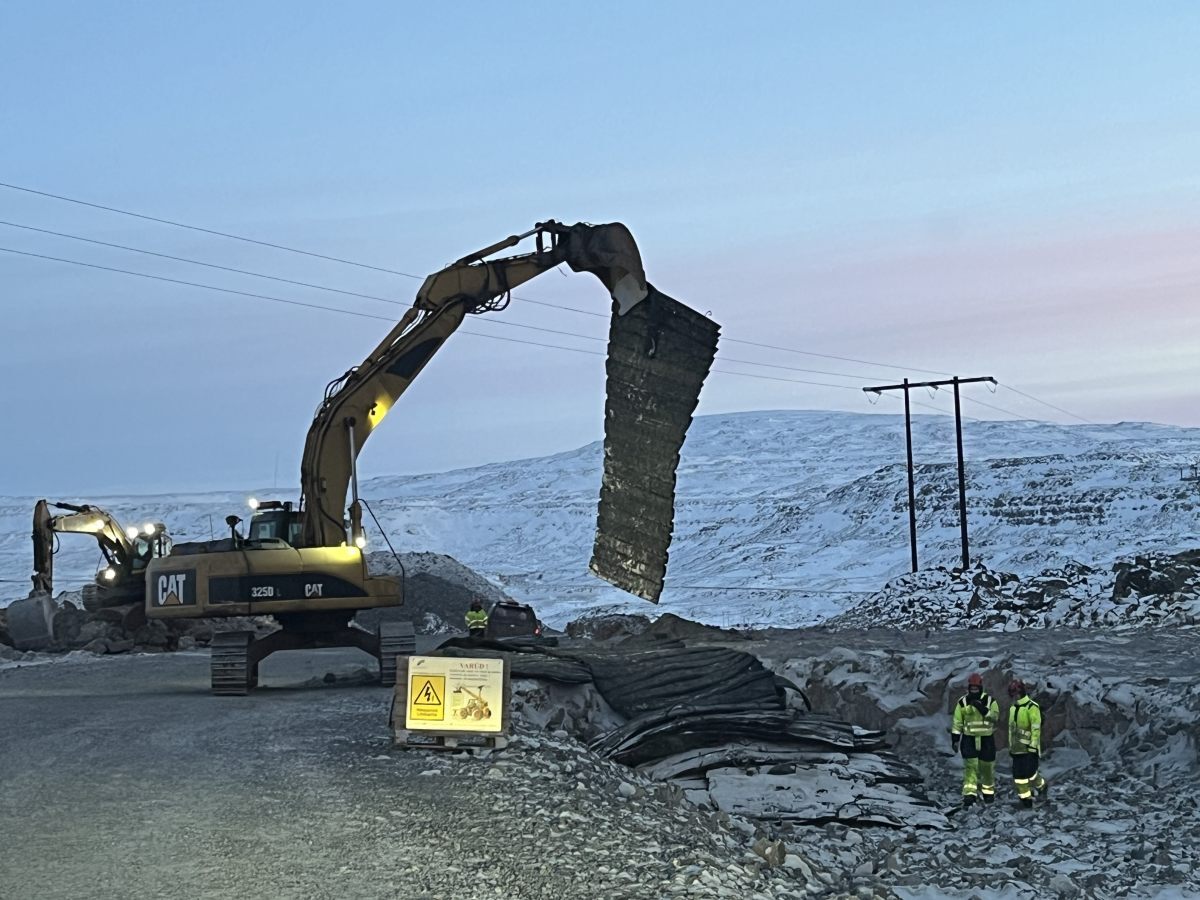 Sprenging undirbúin á Dynjandisheiði.