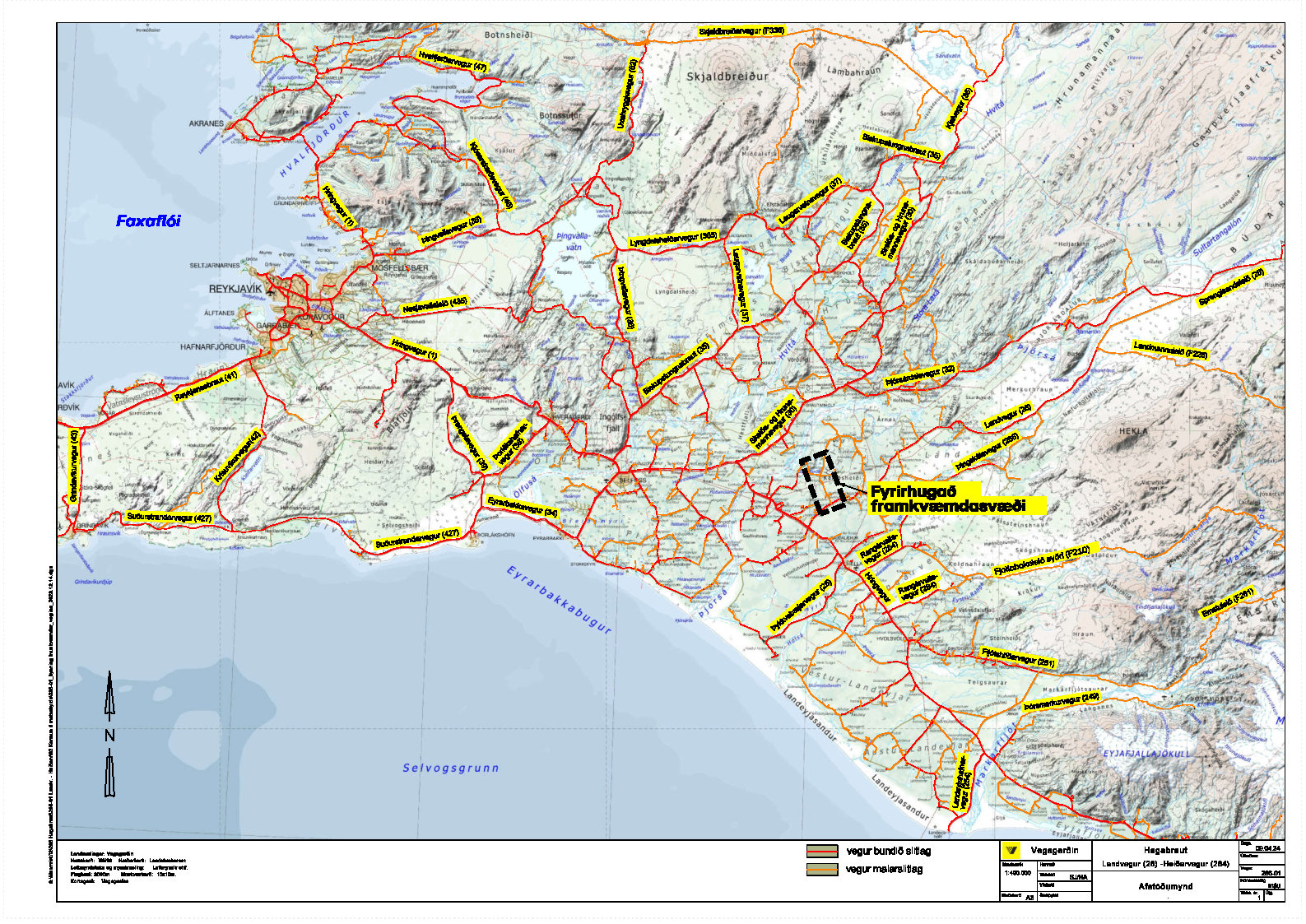 Teikning fyrirhugað framkvæmdasvæði