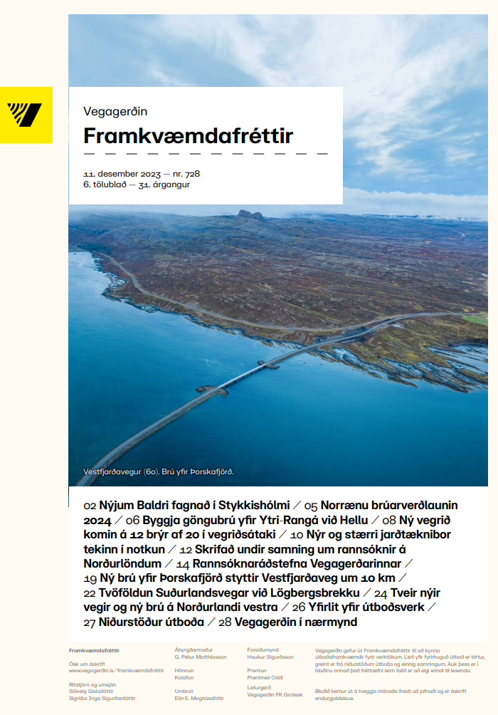 Forsíða framkvæmdafréttir des 2023
