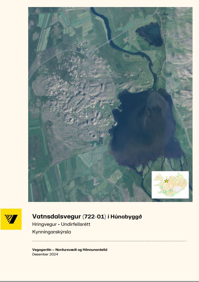 Vatnsdalsvegur í Húnabyggð. Kynningarskýrsla 2. Forsíða.