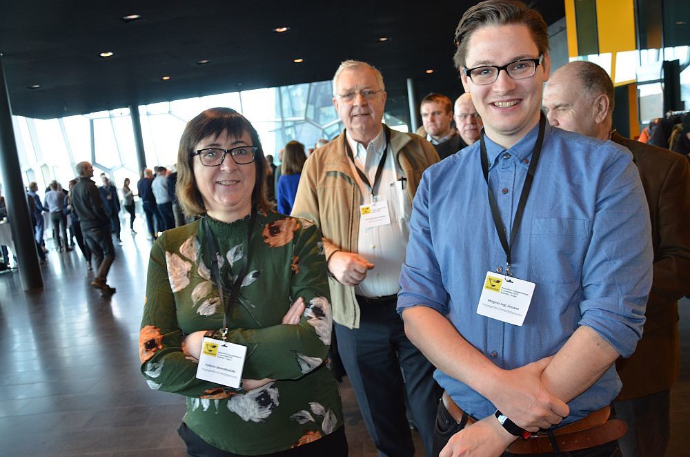 Gestir fengu tækifæri til þess að fá sér kaffi milli fyrirlestra.