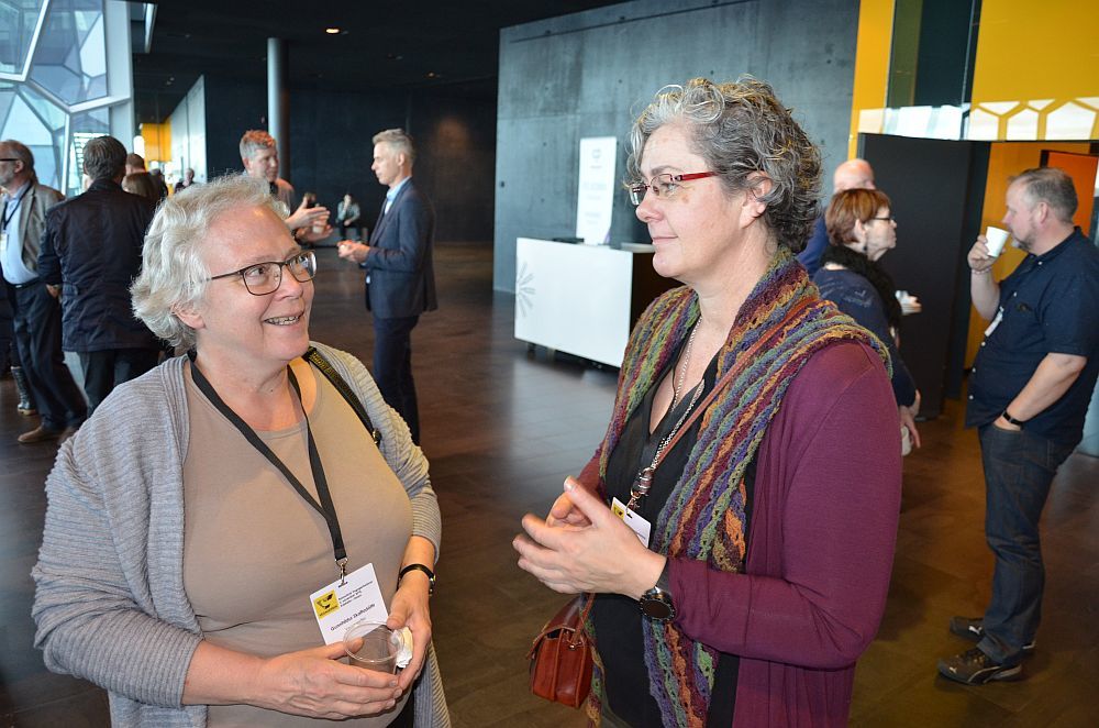 Gestir fengu tækifæri til þess að fá sér kaffi milli fyrirlestra.