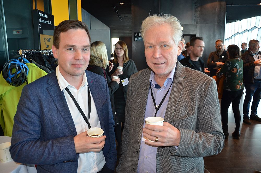 Gestir fengu tækifæri til þess að fá sér kaffi milli fyrirlestra.