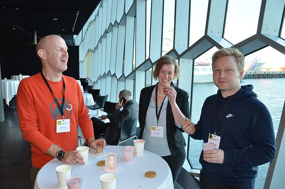 Gestir fengu tækifæri til þess að fá sér kaffi milli fyrirlestra.