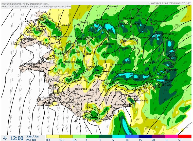 Snjókoma eða slydda er í kortunum.
