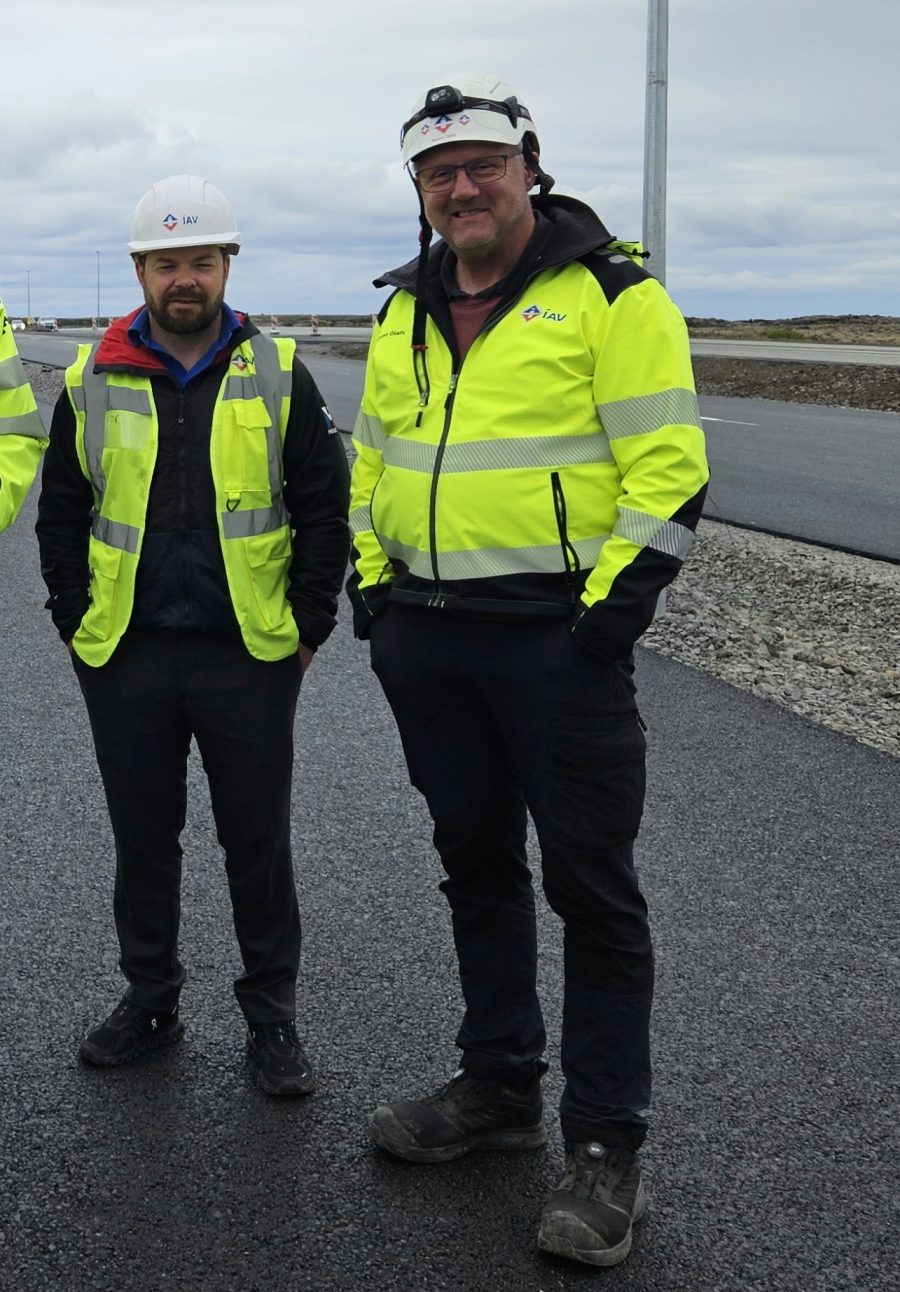 Einar Hrafn Hjálmarsson og Ágúst Jakob Ólafsson frá ÍAV