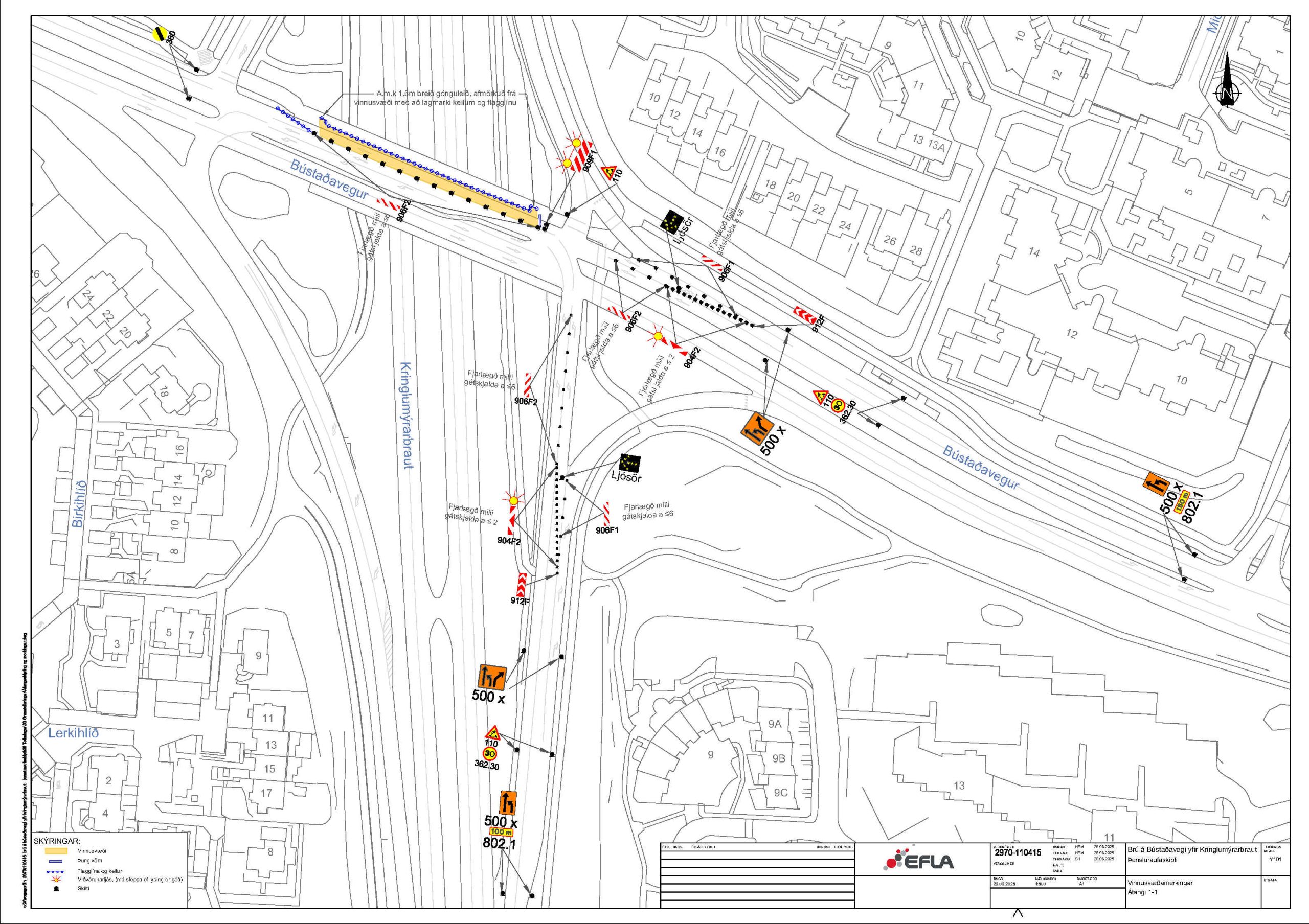 Vinnusvæðamerkingar.