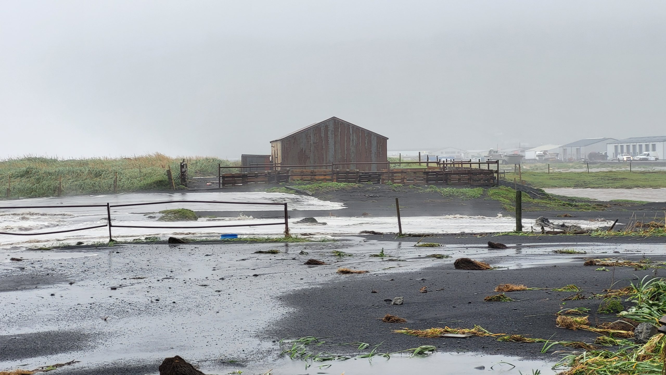 Hvorki fólk né skepnur ættu að vera í hættu.