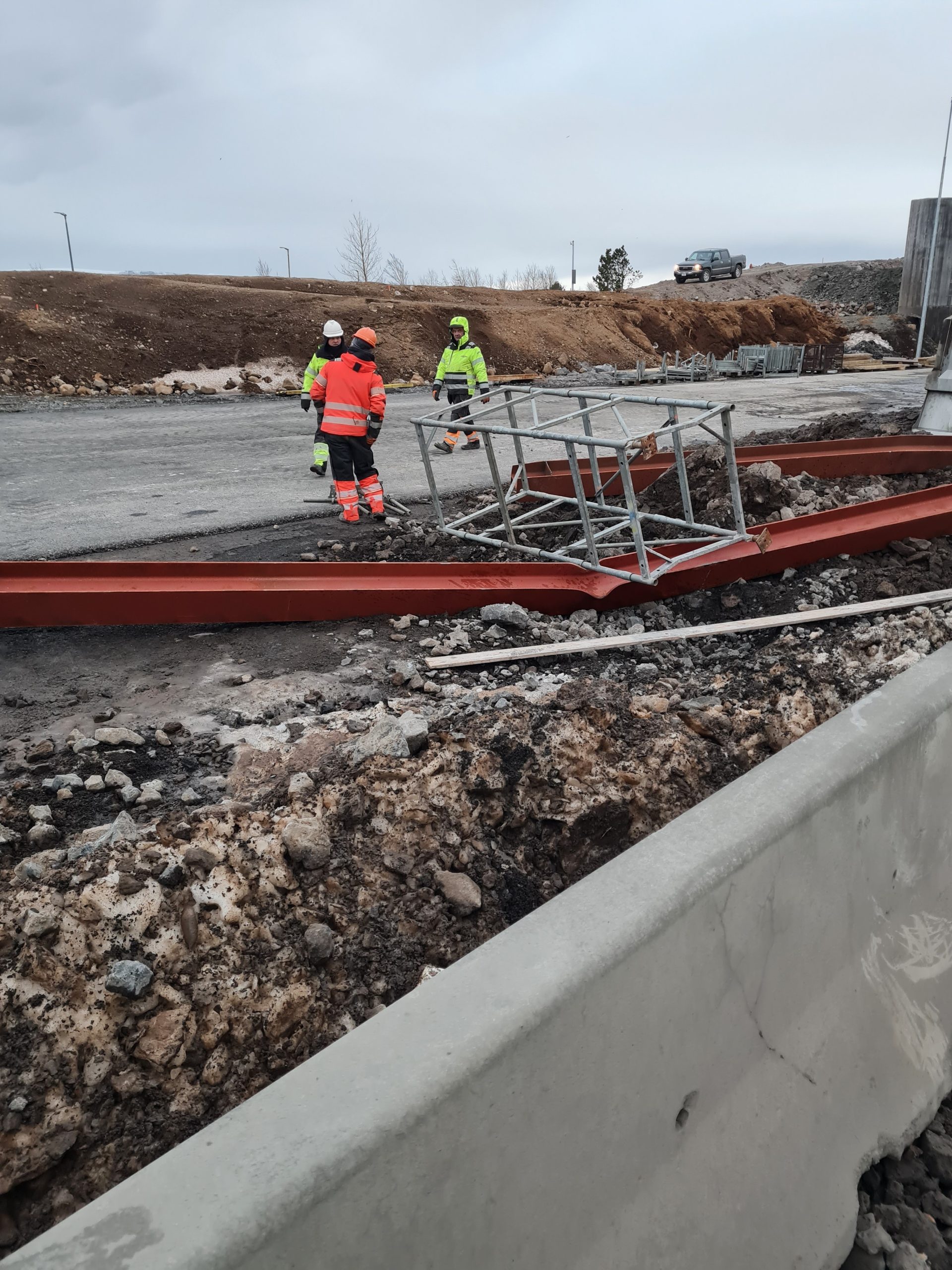 Fólki varð brugðið við óhappið. 