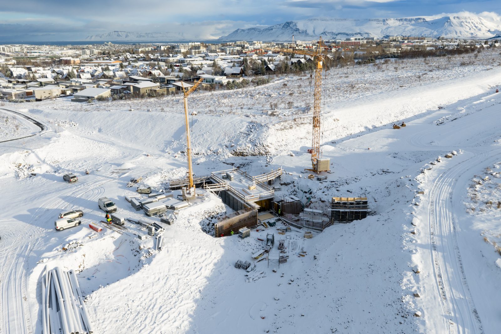 Hér sjást undirgöngin vel.