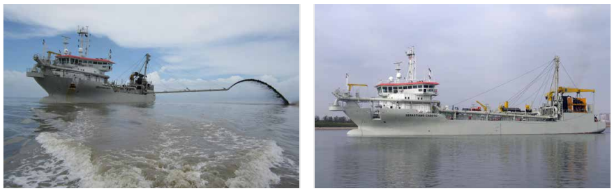 Dýpkunarskipið Sebastiano Cabato.