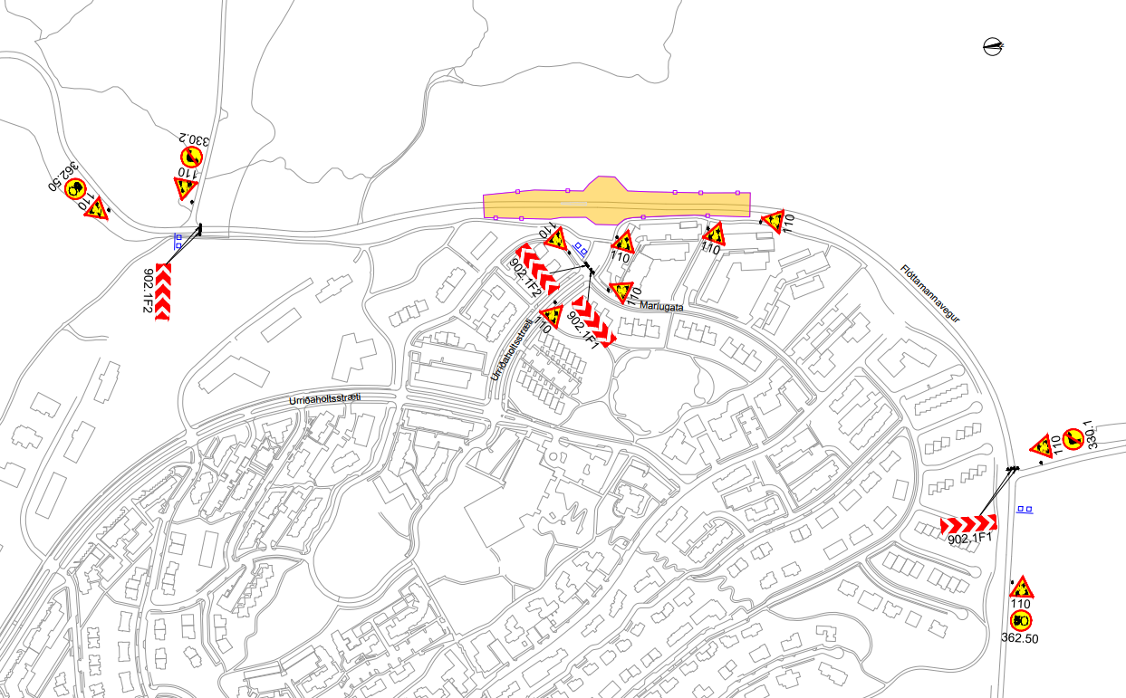 Loka þarf Flóttamannavegi vegna framkvæmda.