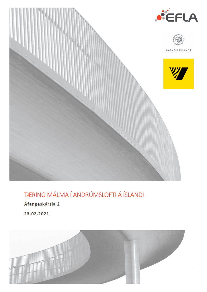 Tæring málma í andrúmslofti á Ísland