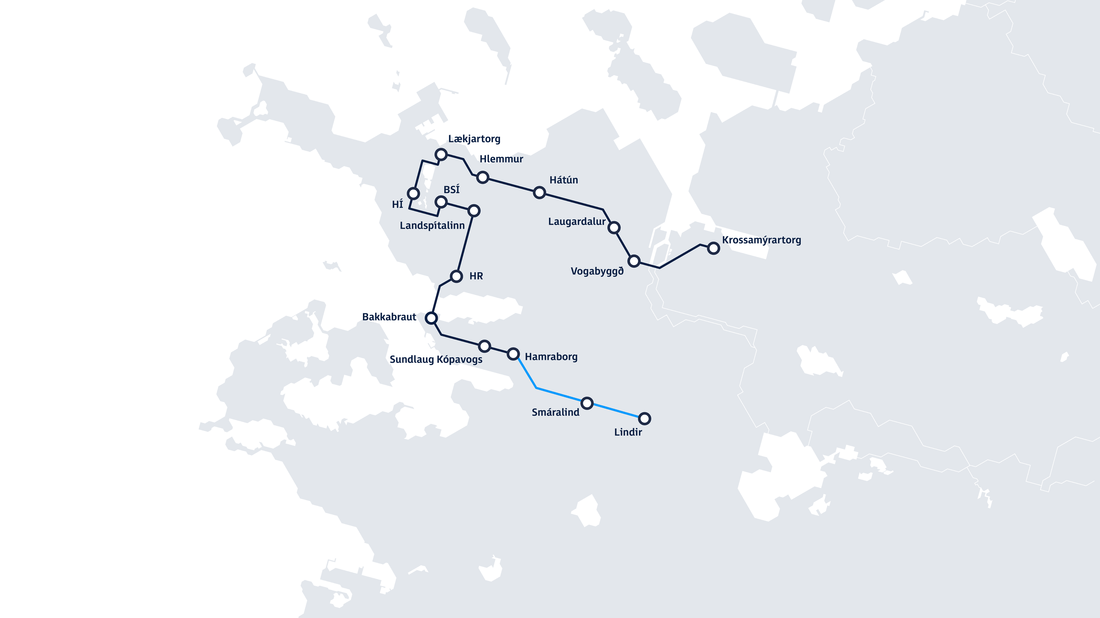 Borgarlínan, lota 2: Hamraborg-Lindir.
