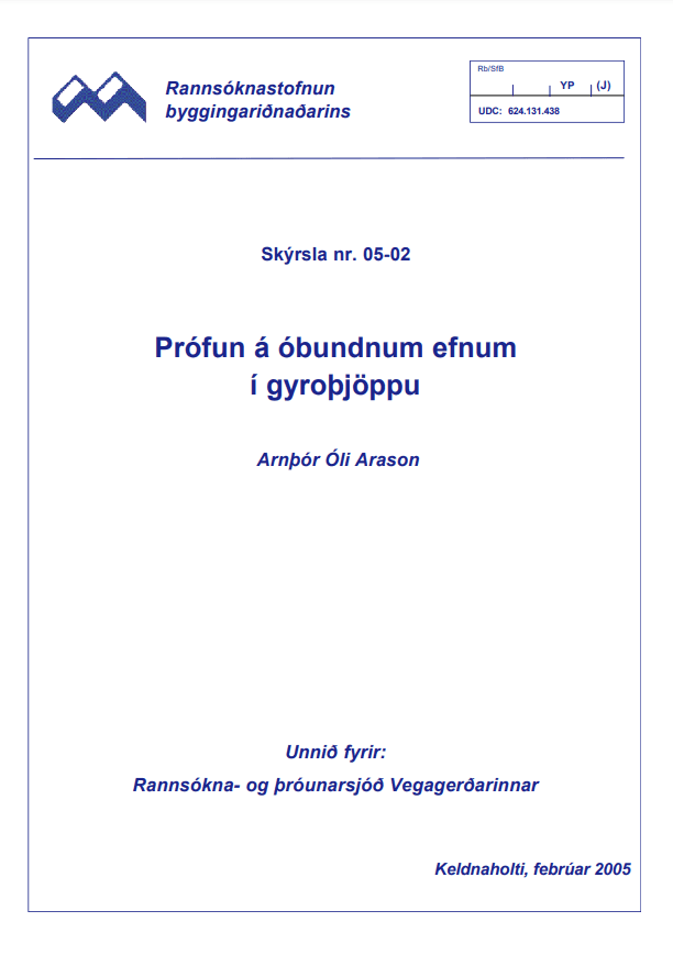 Prófun á óbundnum efnum í gyroþjöppu