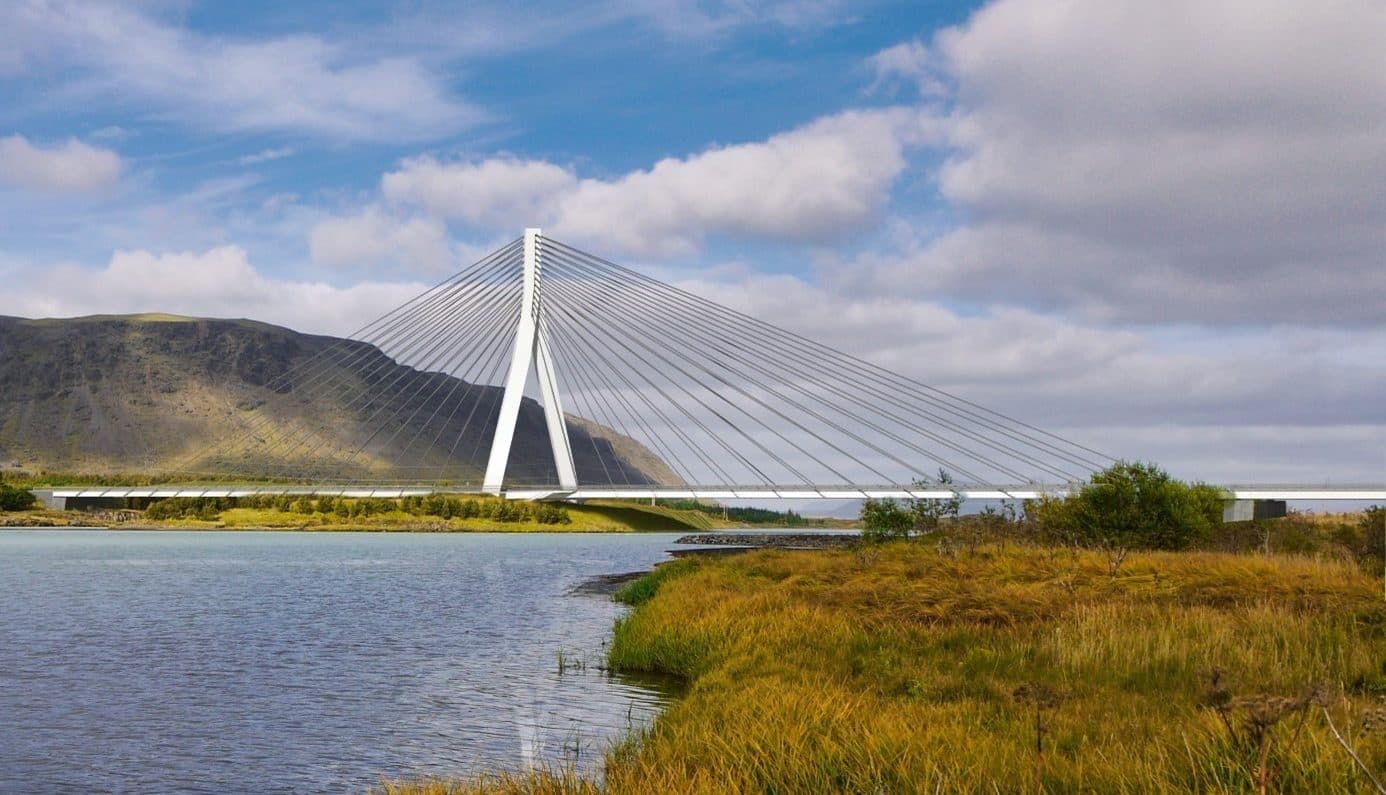 A computer generated image showing what the bridge will look like