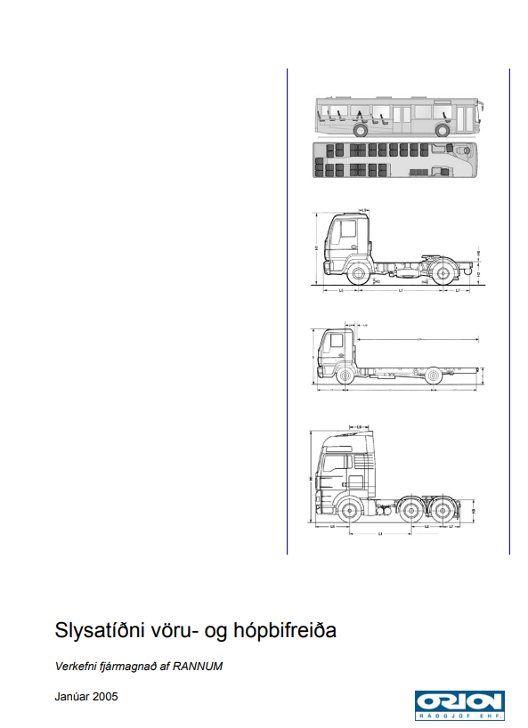 Slysatíðni vöru- og hópbifreiða 2005