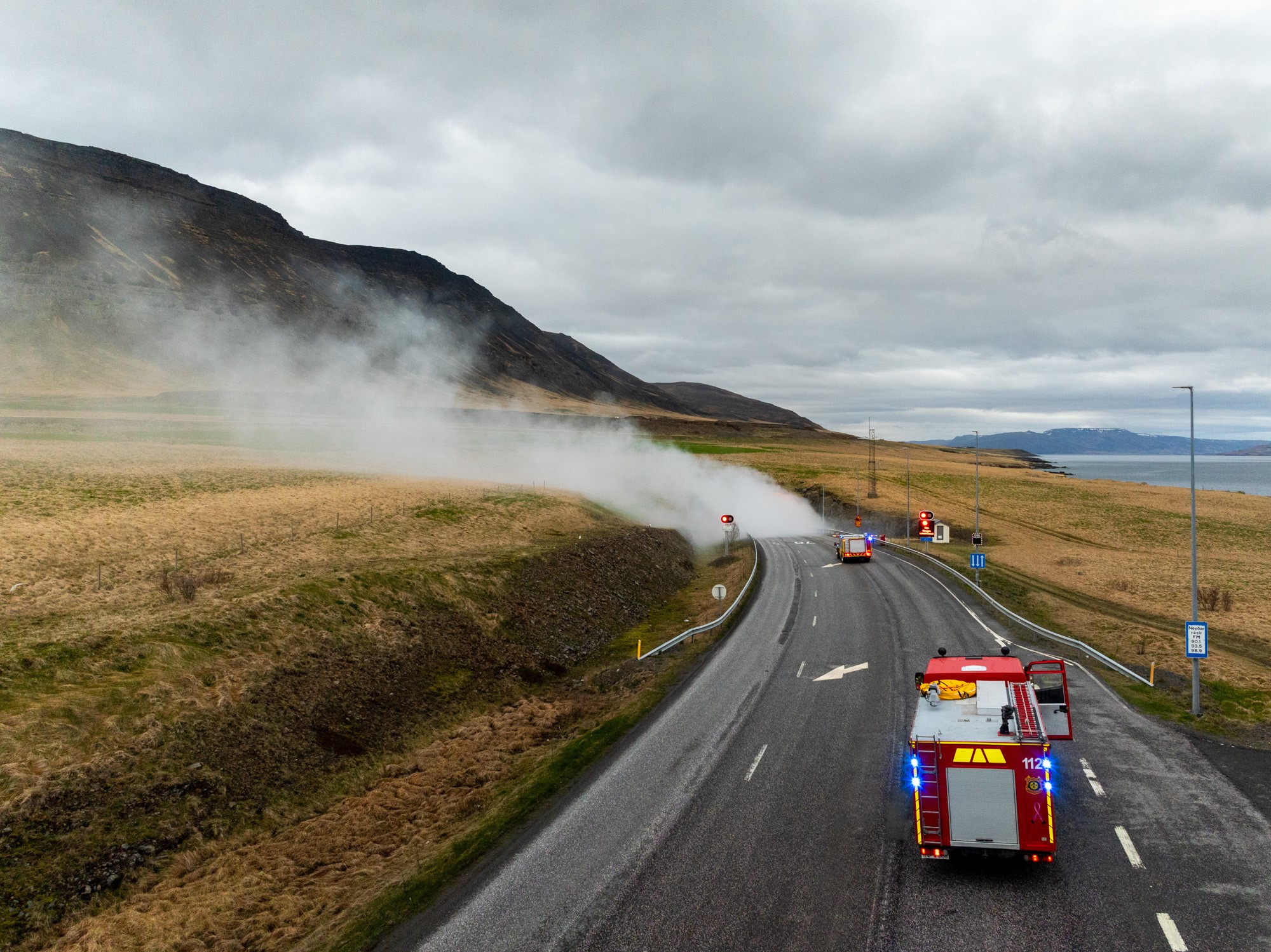 Hvalfjarðargöng, slökkviæfing.