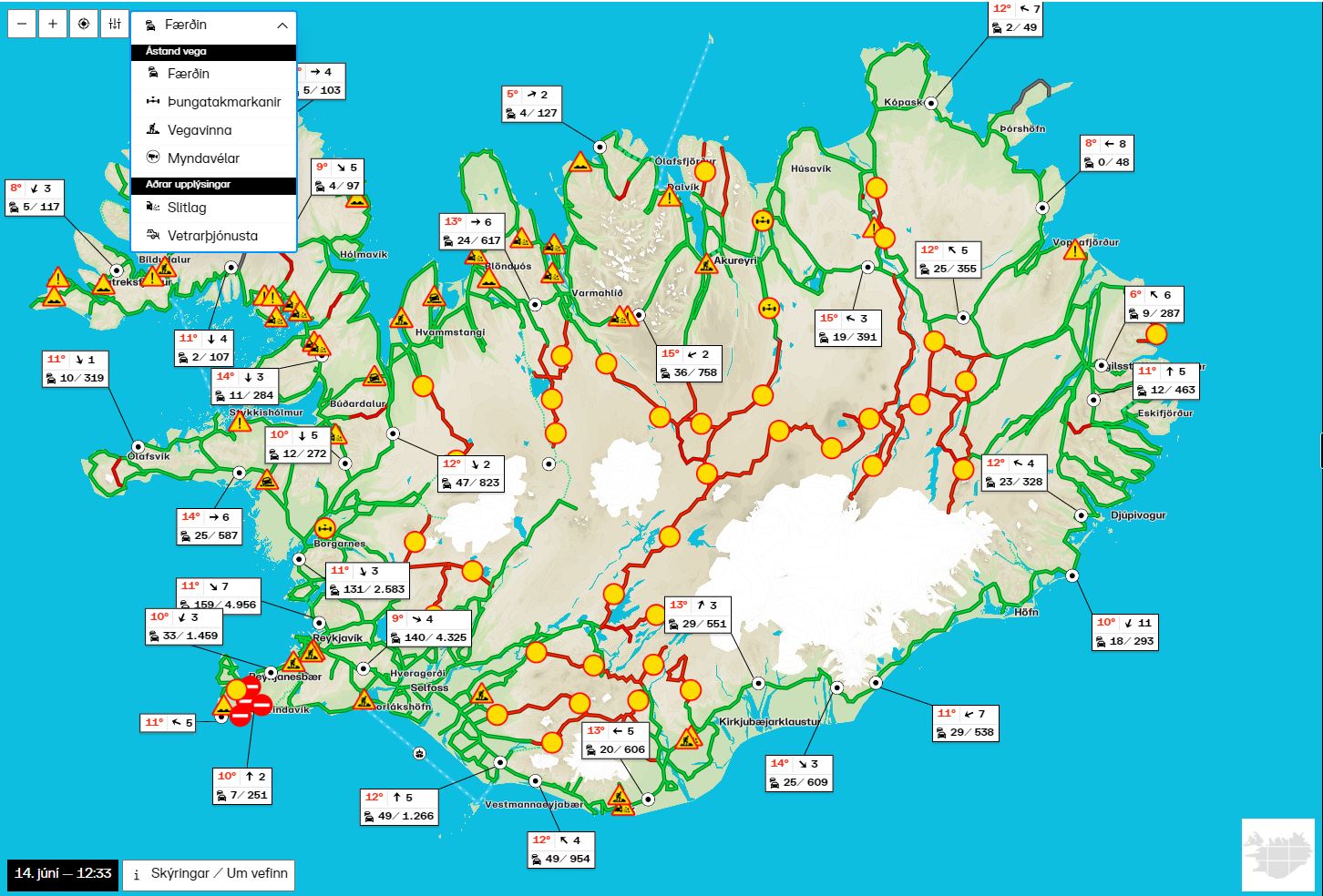 Felligluggi: Þessi valmynd opnast ef smellt er á felliglugga.