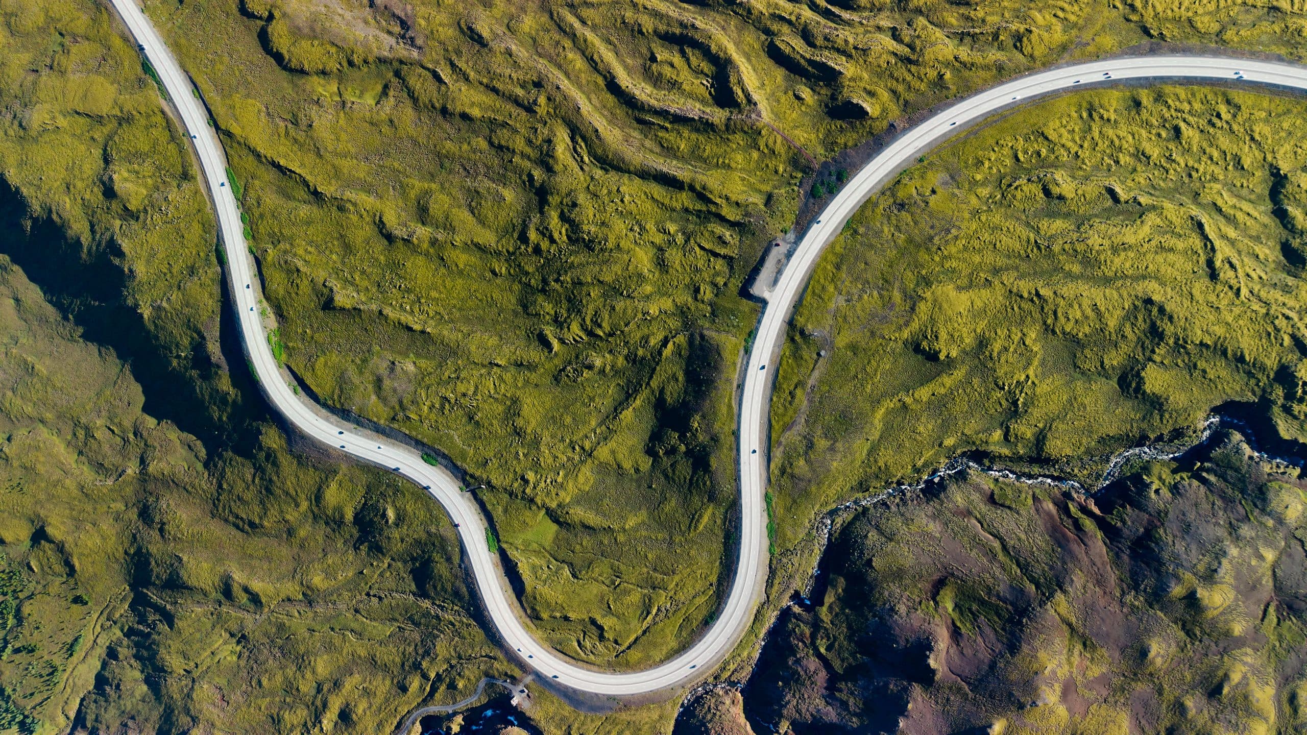 Hringvegurinn um Kambana við Hveragerði,