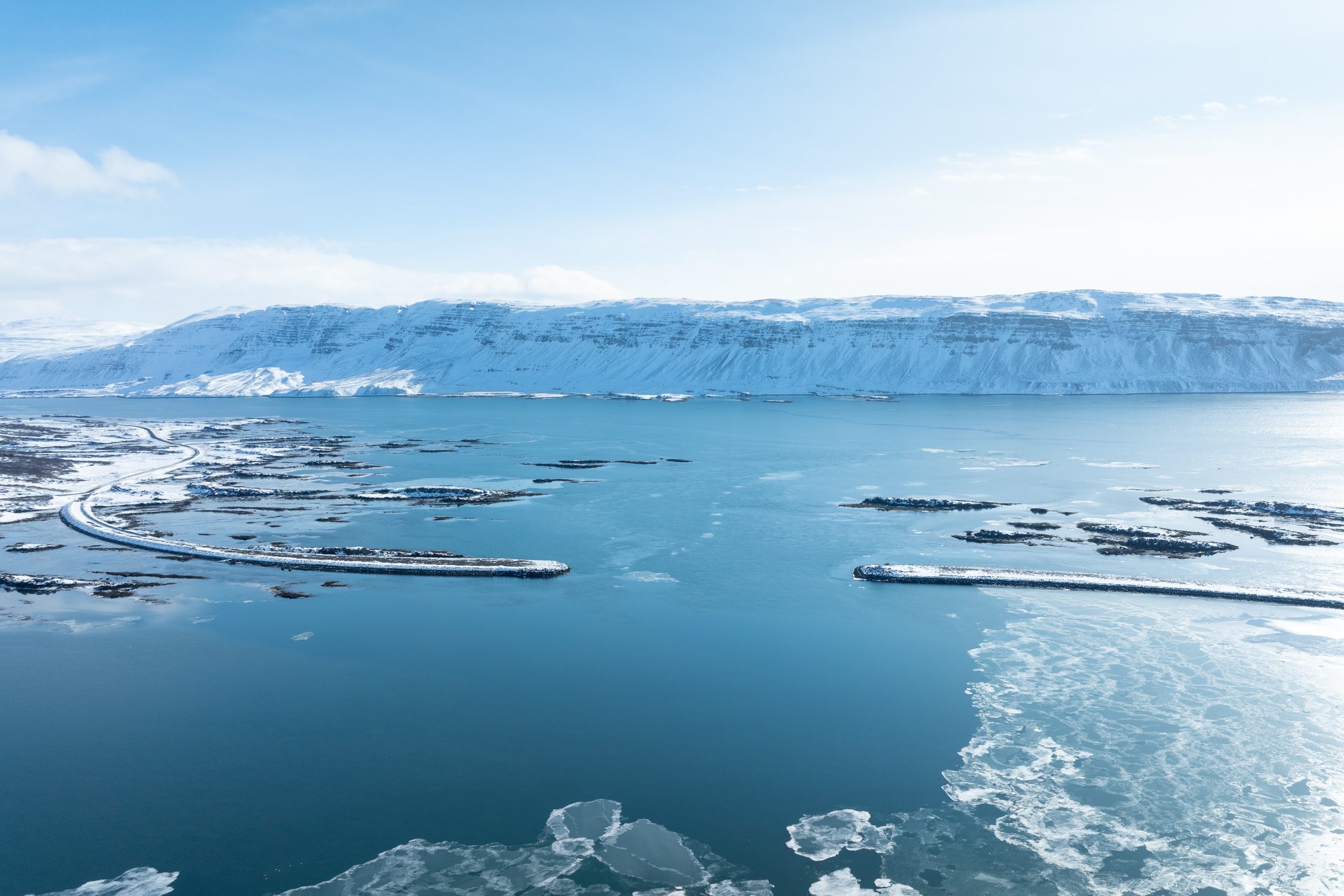 Frá Djúpafirði. Myndin er tekin í mars.