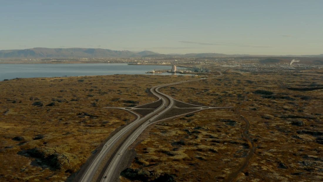 Mislæg gatnamót við Rauðamel en þar er að finna nýtt framtíðar byggingarsvæði Hafnarfjarðar. Mynd: Mannvit