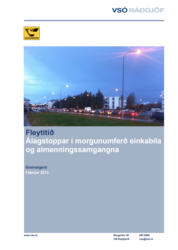 Fleytitíð - Álagstoppar í morgunumferð einkabíla og almenningssamgangna
