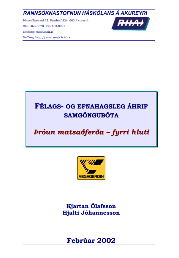 Félags- og efnahagsleg áhrif samgöngubóta