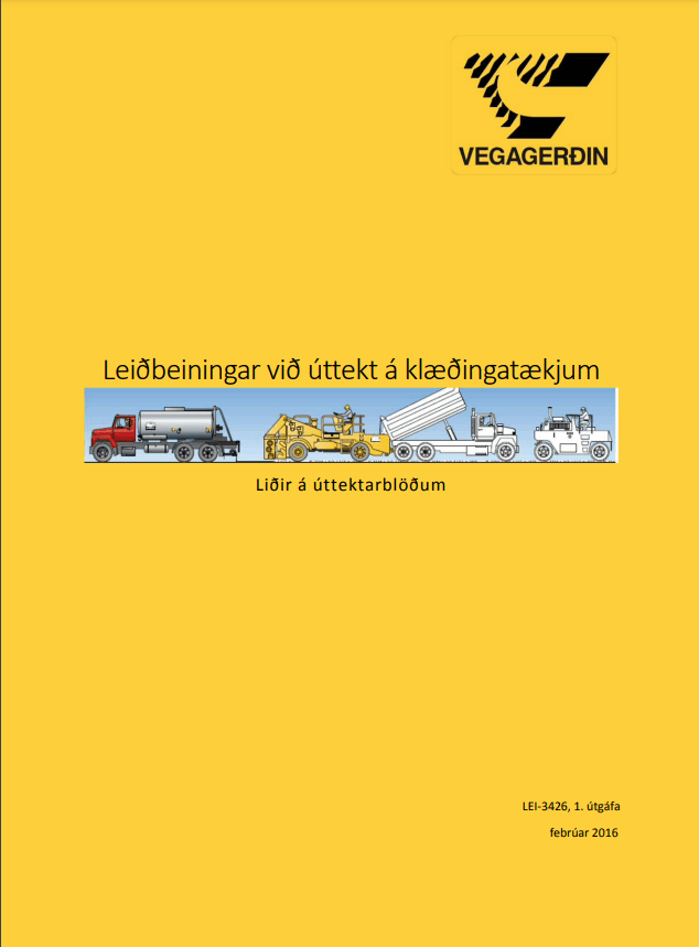 Forsíða - Leiðbeiningar við úttekt á klæðingatækjum