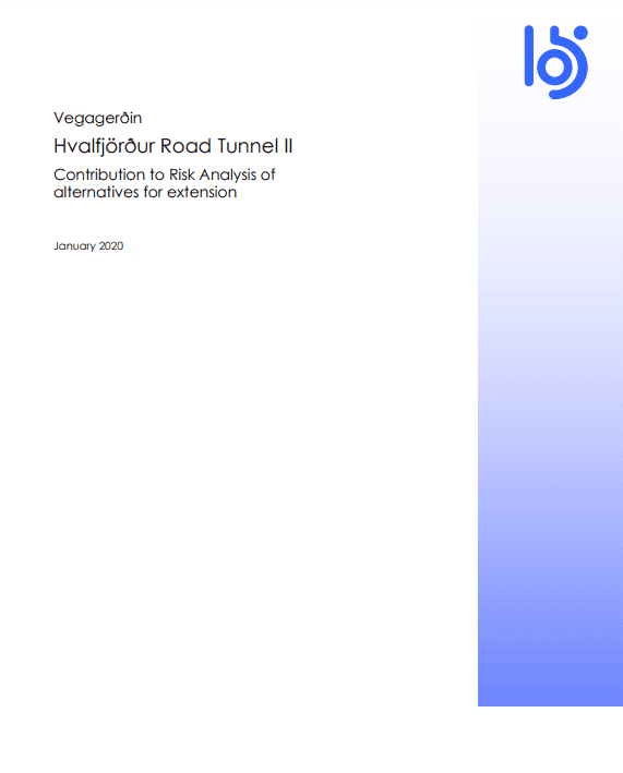 Forsíða skýrslunnar -hvalfjörður road tunnel 2