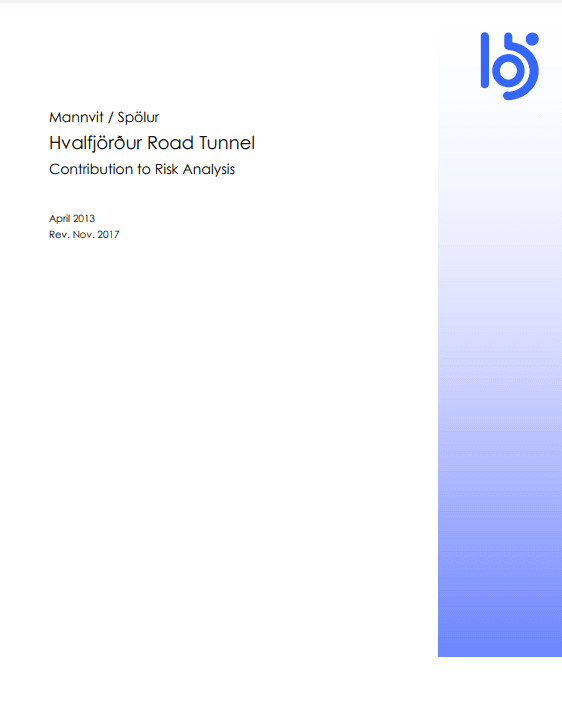 Forsíða skýrslunnar -hvalfjörður road tunnel 20213