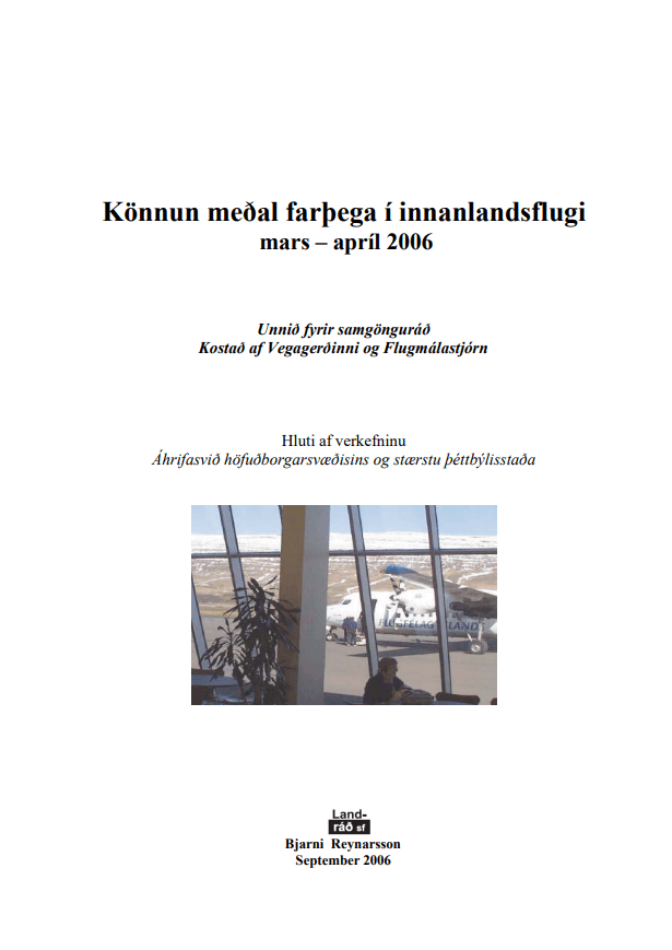 Könnun meðal farþega í innanlandsflugi mars -apríl 2006