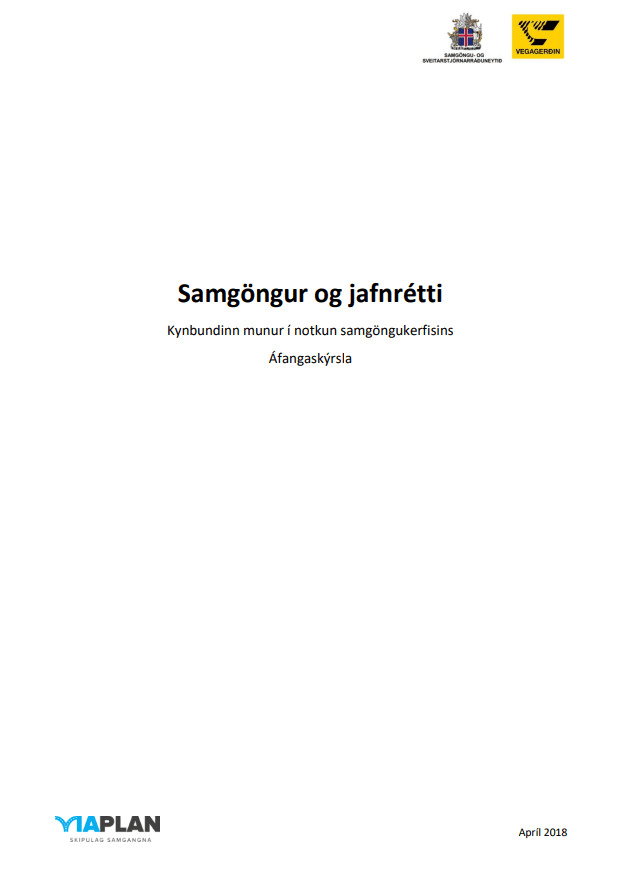 Samgöngur og jafnrétti - Kynbundinn munur í notkun samgöngukerfisins