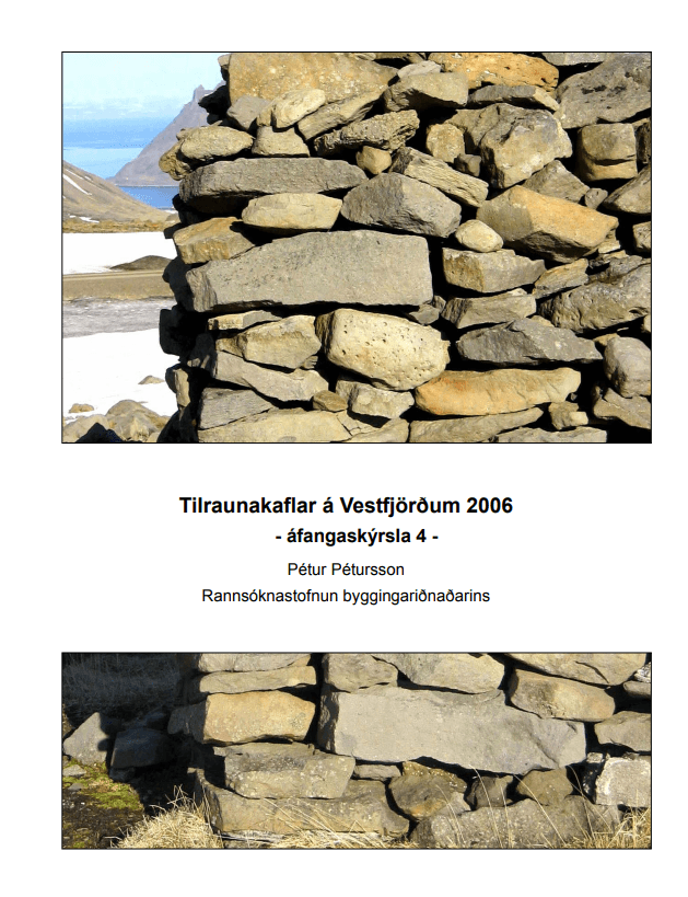 Tilraun með klæðingarslitlög - Tilraunakaflar á Vestfjörðum 2006 - áfangaskýrsla 4