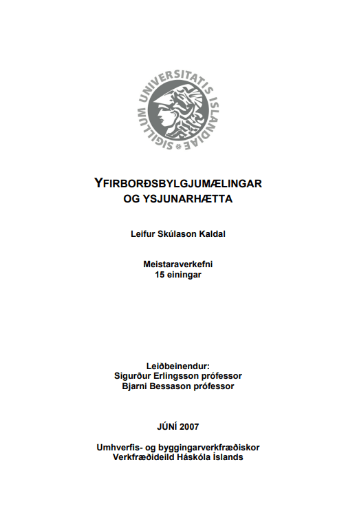 Yfirborðsbylgjumælingar og ysjunarhætta