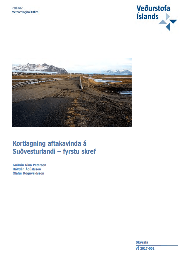 Kortlagning aftakavinda á Suðvesturlandi