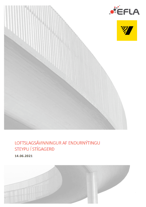 Loftslagsávinningur af endurnýtingu steypu í stígagerð