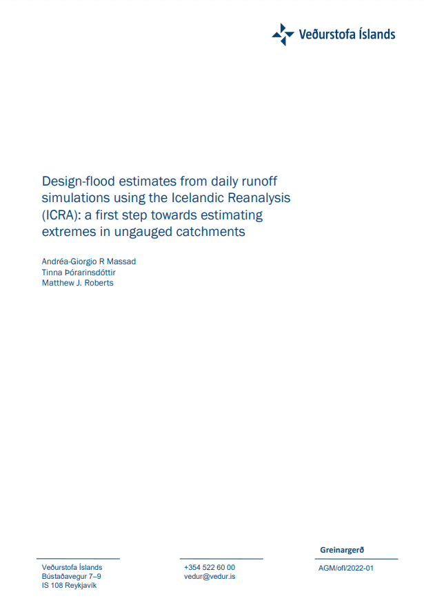 Mat á hönnunarflóði á ómældum vatnasviðum með notkun afrennslisgagna úr endurgreiningu á veðurspálíkaninu Harmonie