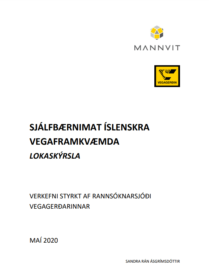 Sjálfbærnimat íslenskra vegaframkvæmda