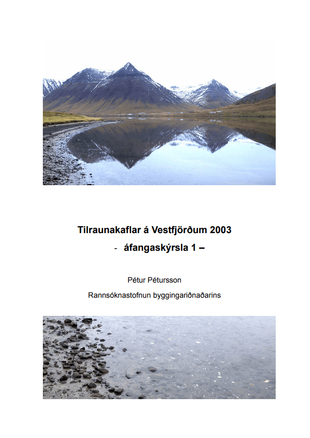 Tilraun með klæðningarslitlög - Tilraunakaflar á Vestfjörðum 2003 - áfangaskýrsla 1
