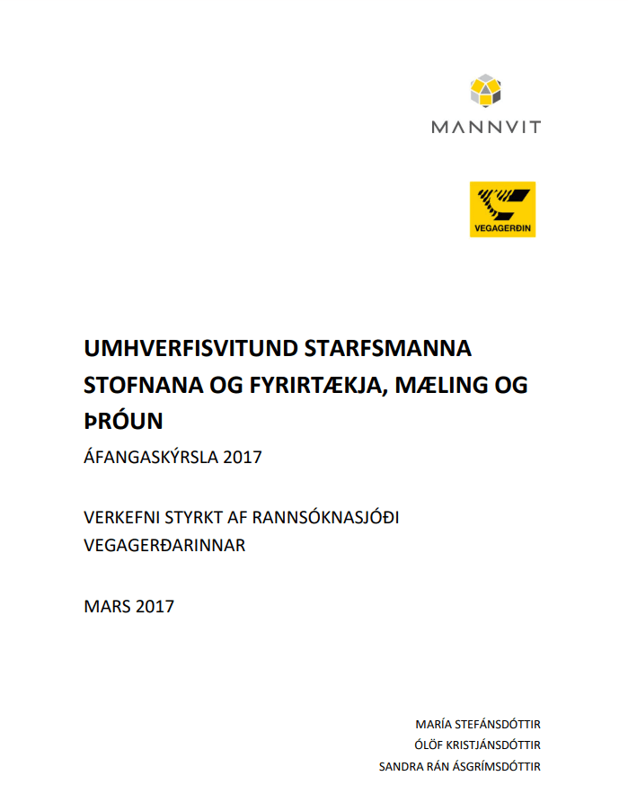 Umhverfisvitund starfsmanna stofnana og fyrirtækja, mæling og þróun