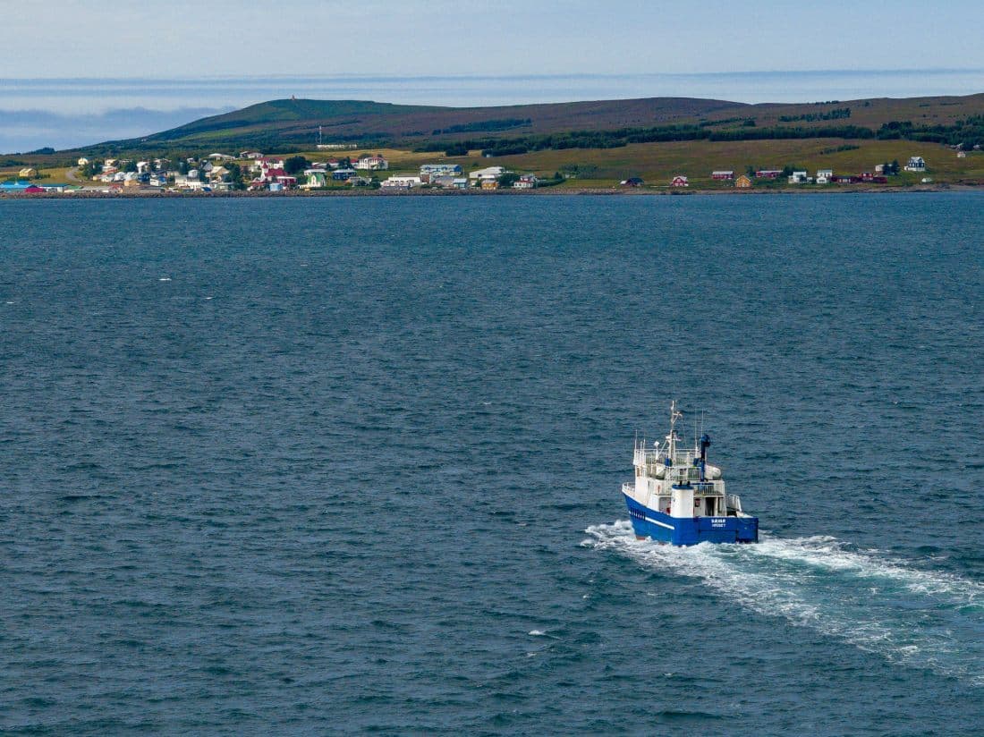 The Hrísey ferry: Sævar, summer of 2023. Photo credits: Vilhelm Gunnarsson.