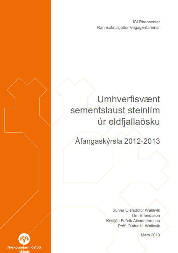 Umhverfisvænt sementslaust steinlím úr eldfjallaösku