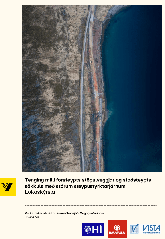 Forsíða - tenging milli forsteypts stöpulveggjar