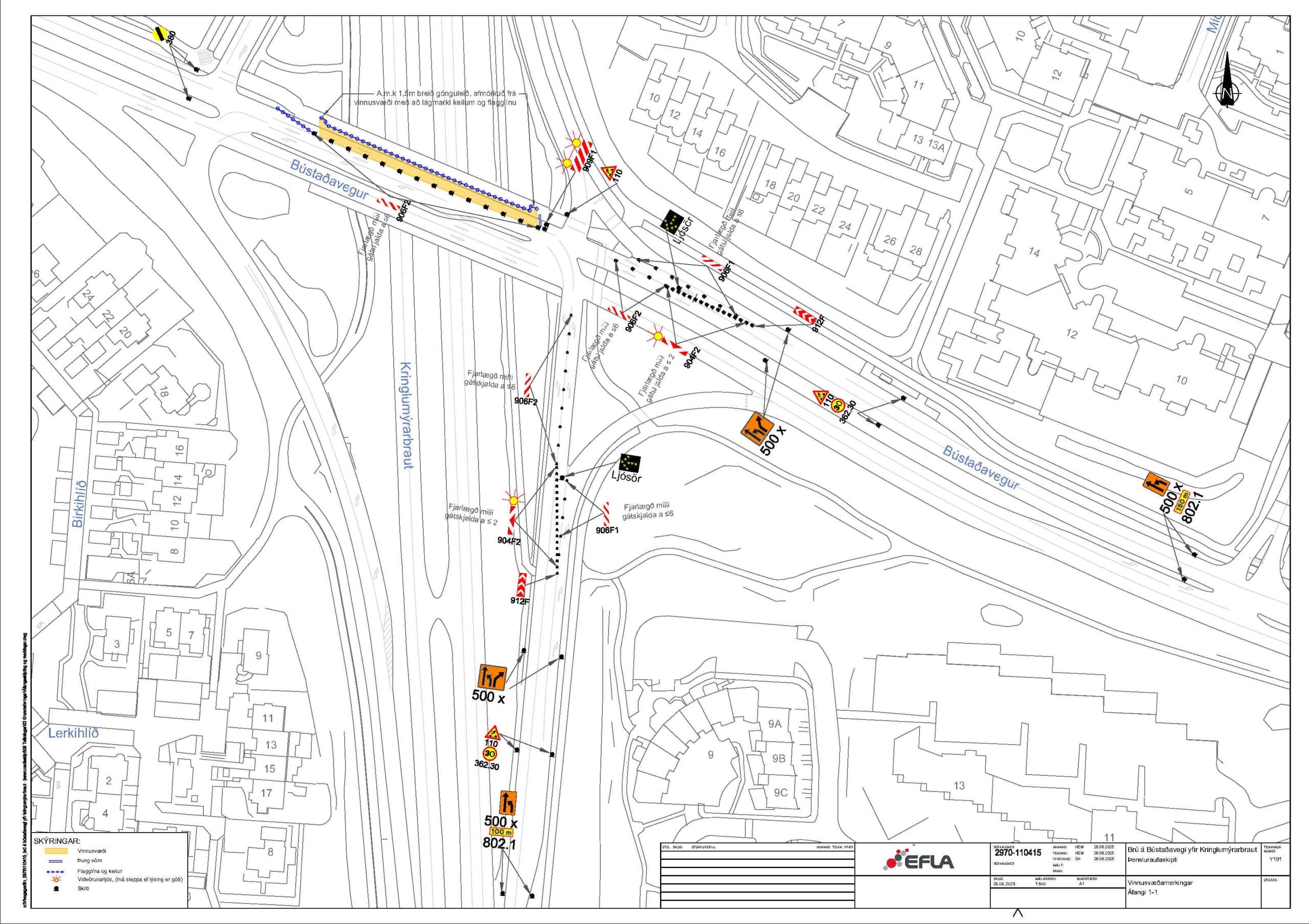 Vinnusvæðamerkingar.