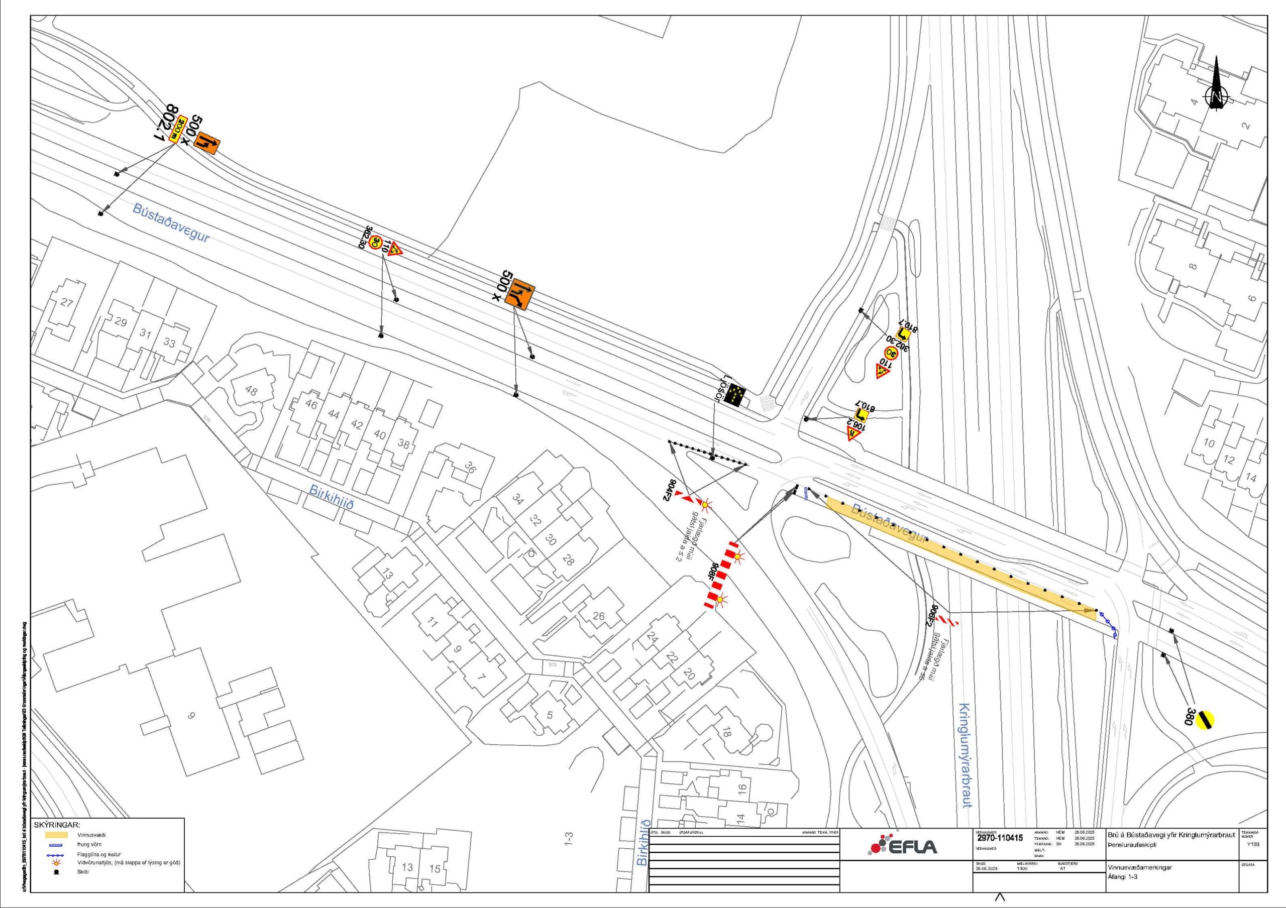Vinnusvæðamerkingar.