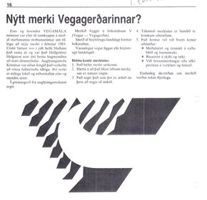 Frétt úr Vegamálum 1985 þegar merki Vegagerðarinnar var kynnt fyrst til leiks.