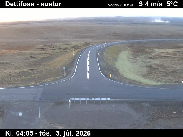 Dettifoss — Dettifossvegur live road camera