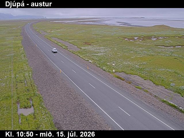 Djúpá road camera — live view from Vegagerðin