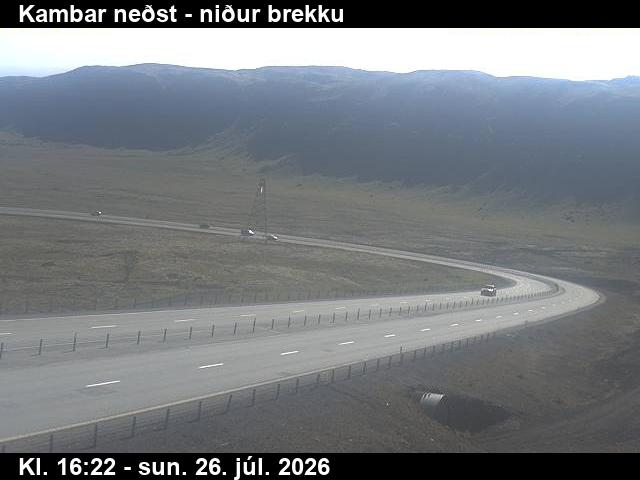 Webcam Kambar neðst, Hveragerði, Suðurland, Island